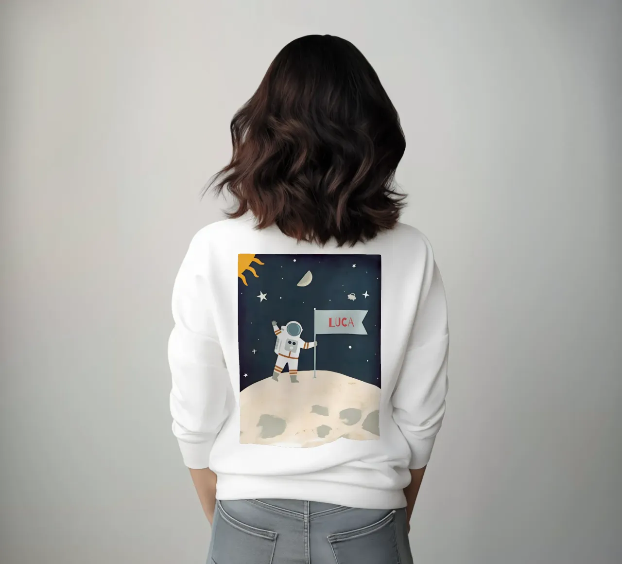 Children's poster space - With own name sweatshirt by FRAMELY