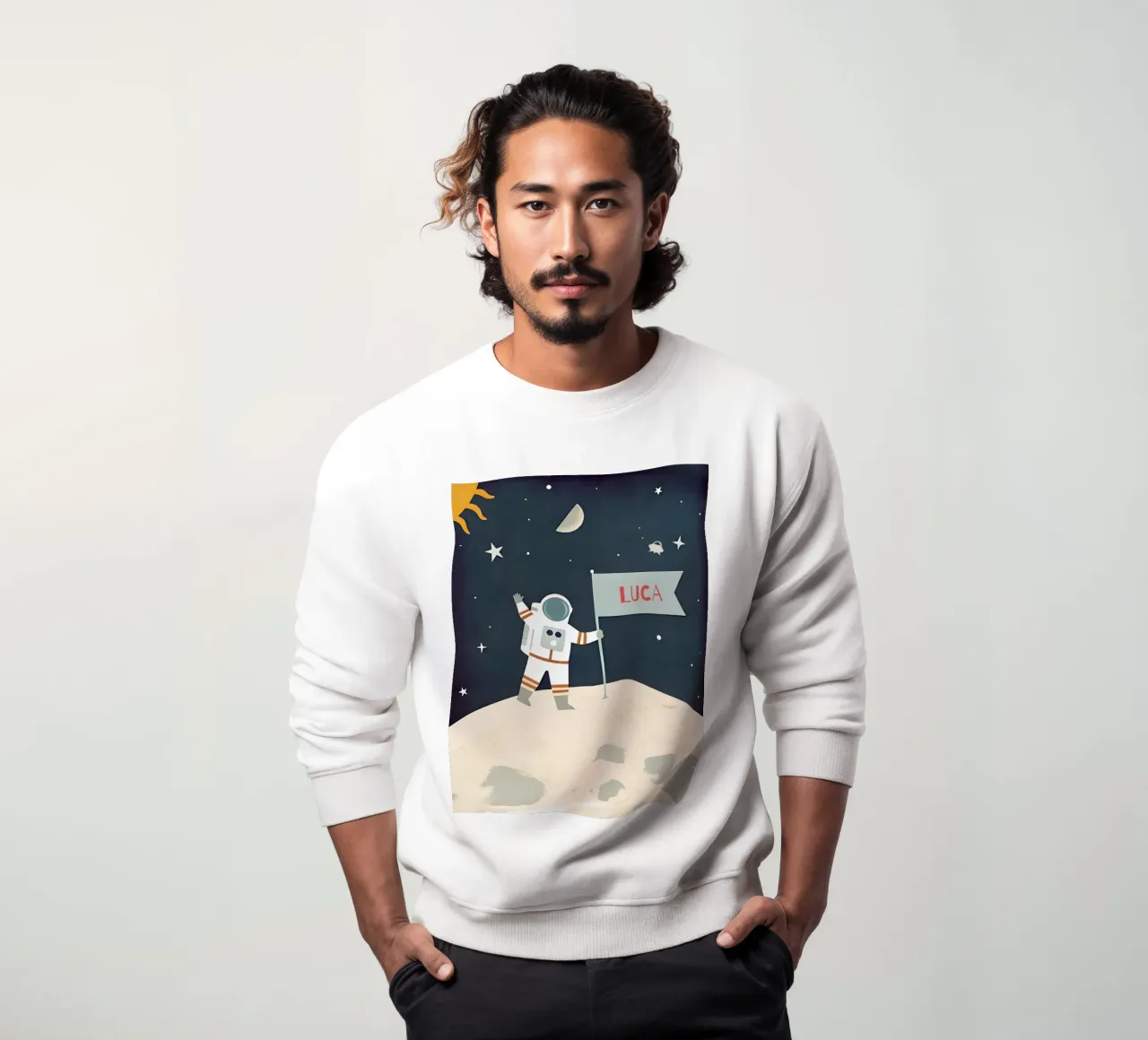 Children's poster space - With own name sweatshirt by FRAMELY