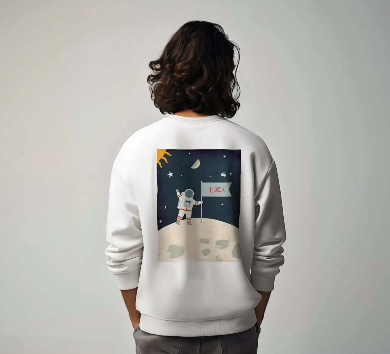 Children's poster space - With own name sweatshirt by FRAMELY