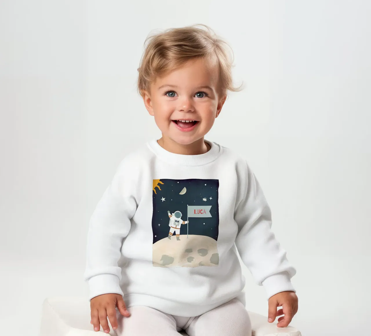 Spazio poster per bambini - Con il proprio nome felpa neonato da FRAMELY