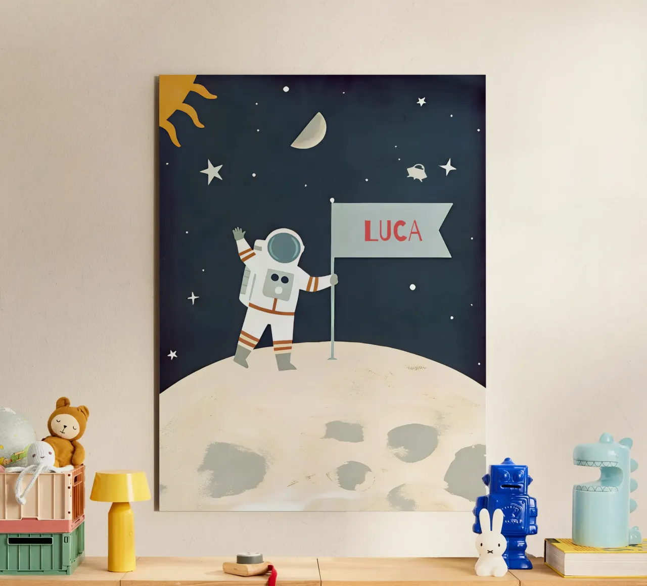 Children's poster space - With own name alu-dibond by FRAMELY