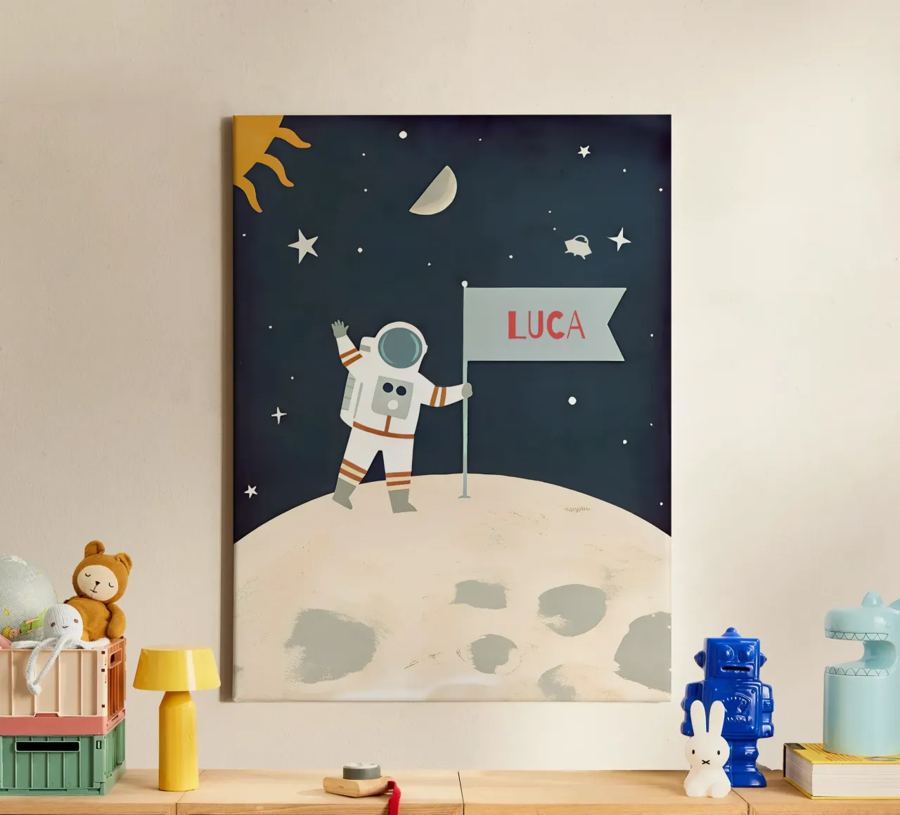 Children's poster space - With own name canvas by FRAMELY