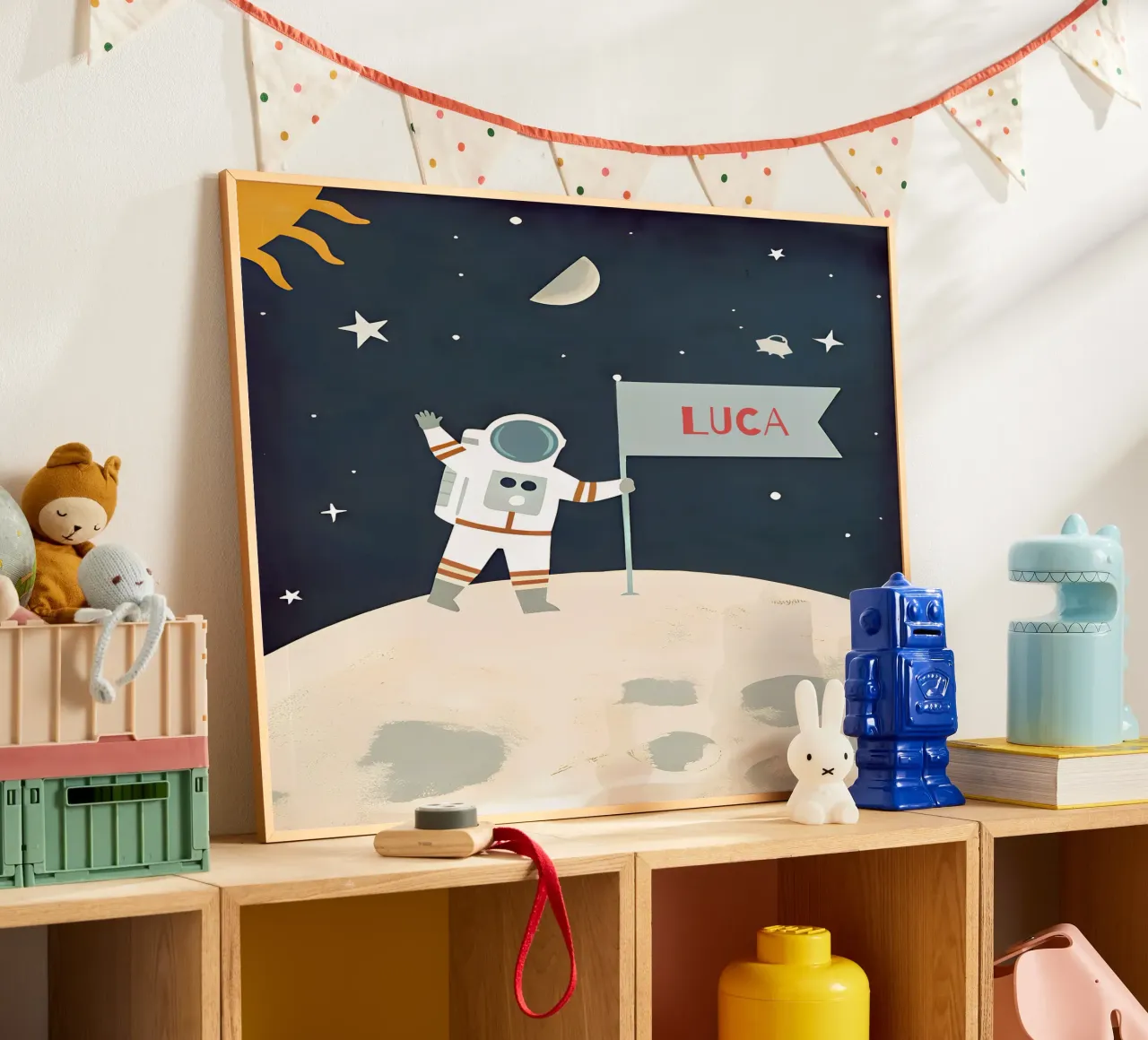 Children's poster space - With own name hahnemühle by FRAMELY