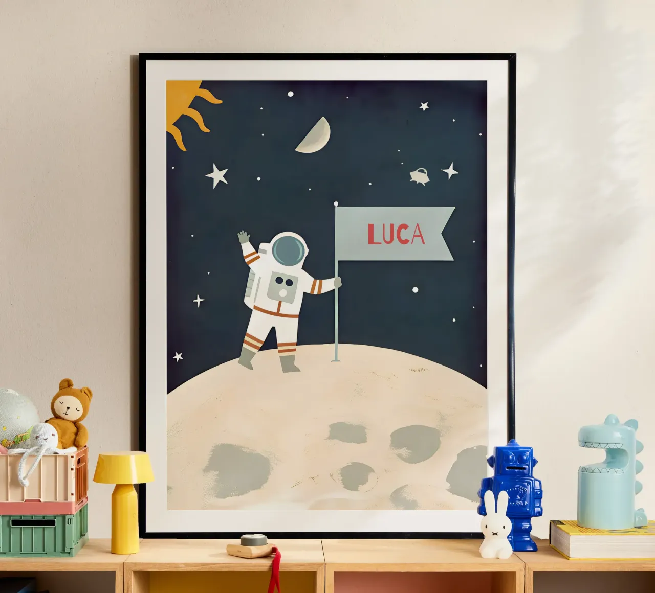 Children's poster space - With own name hahnemühle by FRAMELY