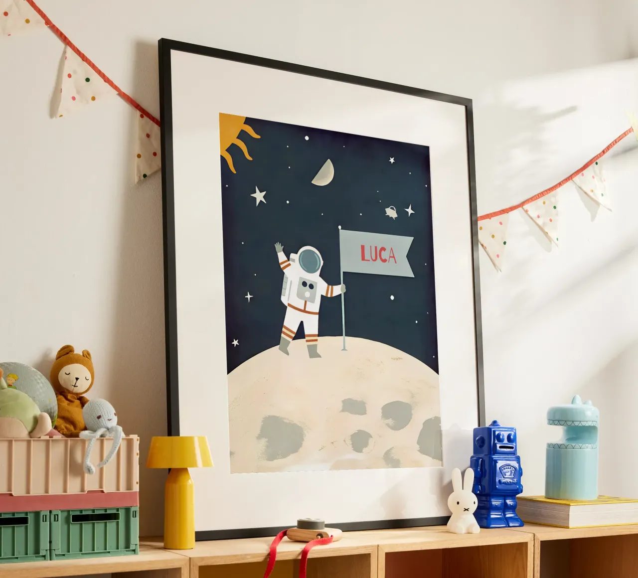 Children's poster space - With own name hahnemühle by FRAMELY