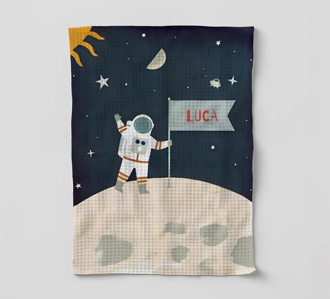 Children's poster space - With own name tea towel by FRAMELY