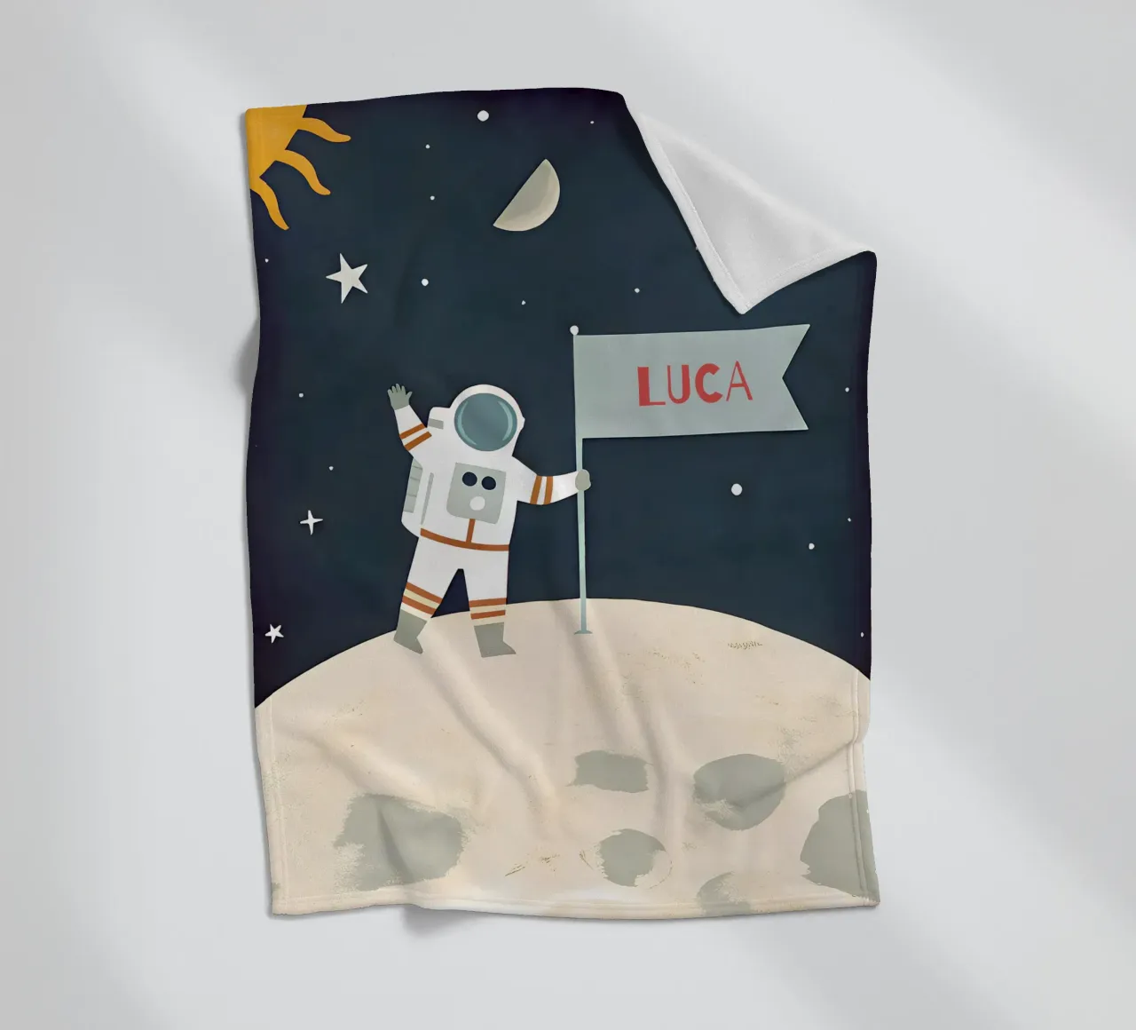 Children's poster space - With own name fleece blanket by FRAMELY