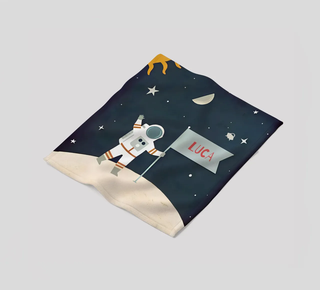 Children's poster space - With own name fleece blanket by FRAMELY