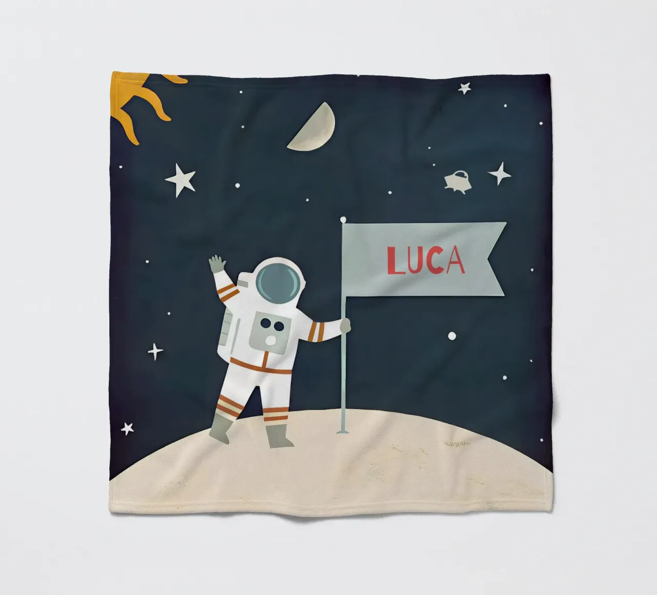 Children's poster space - With own name fleece blanket by FRAMELY