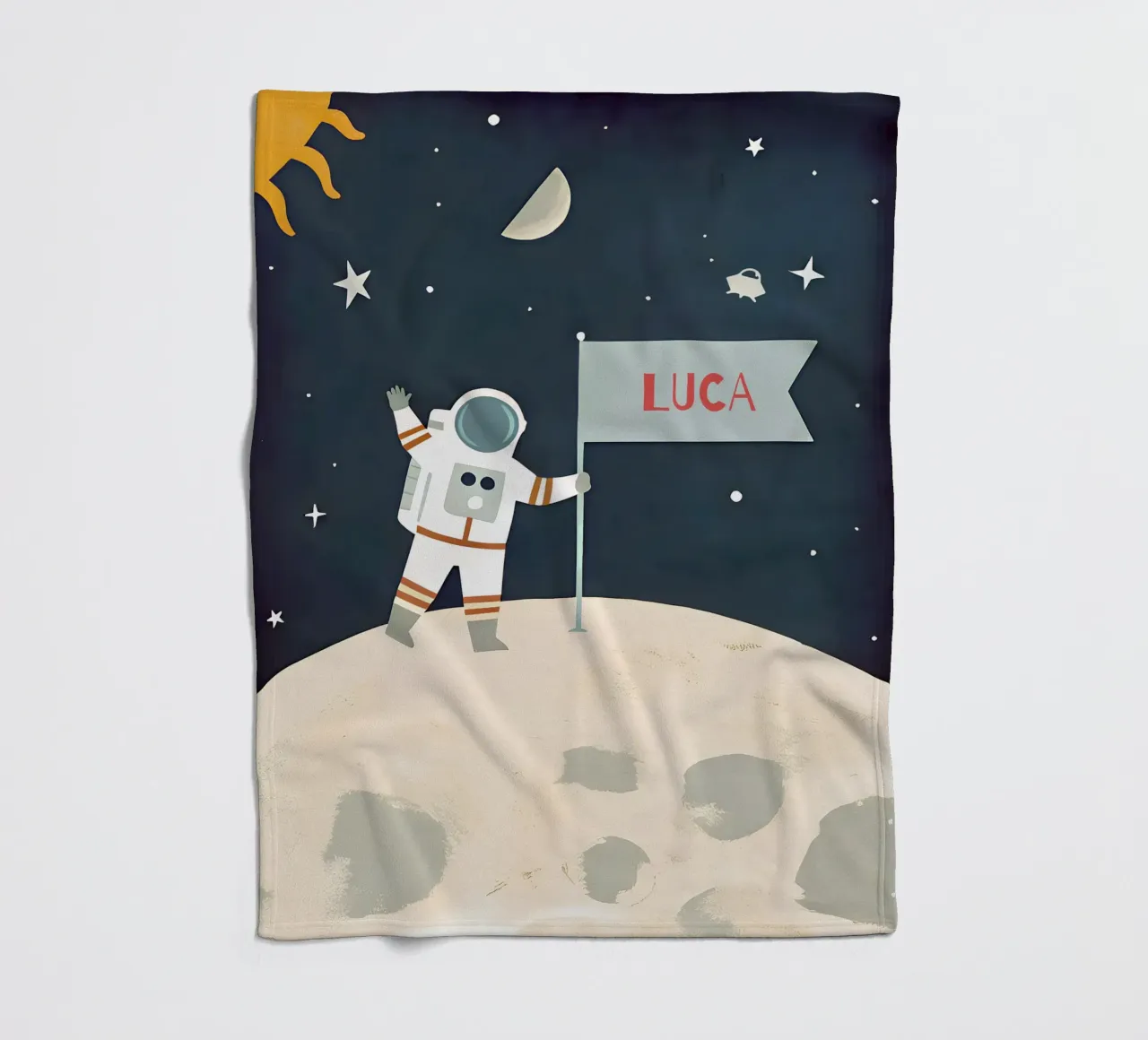Children's poster space - With own name fleece blanket by FRAMELY