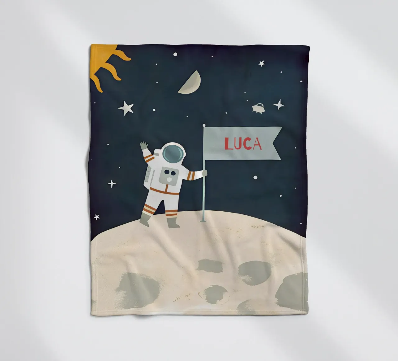 Children's poster space - With own name fleece blanket by FRAMELY