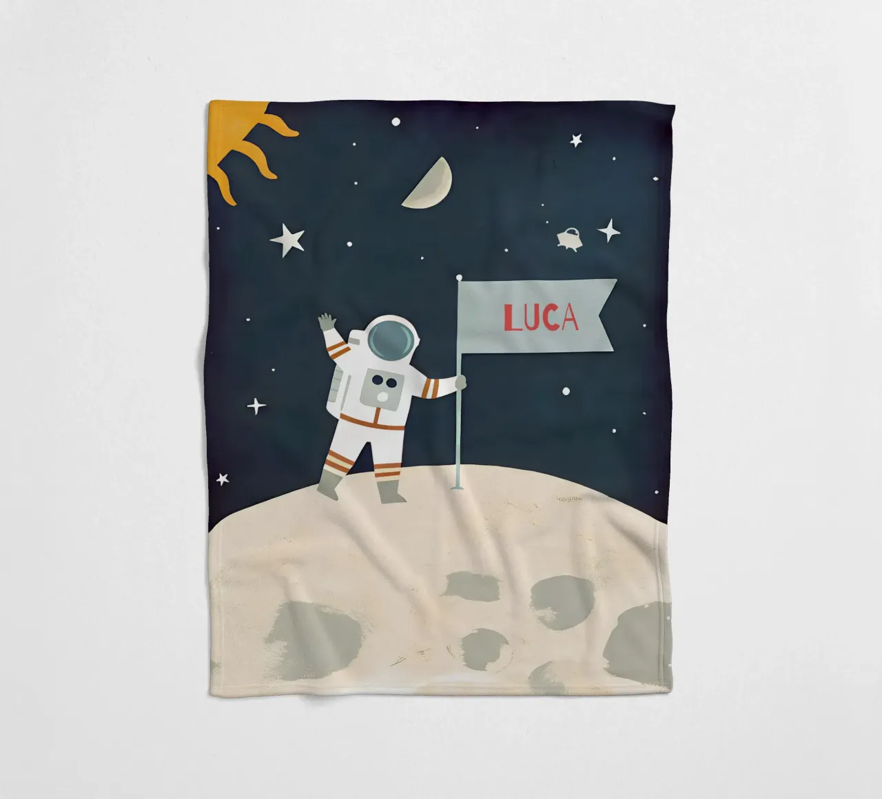 Children's poster space - With own name fleece blanket by FRAMELY