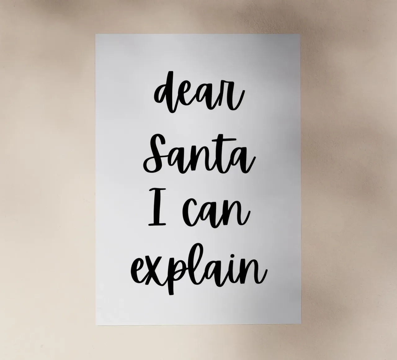 Dear Santa I can explain pellicola backlit da HolidaysCandyWalls