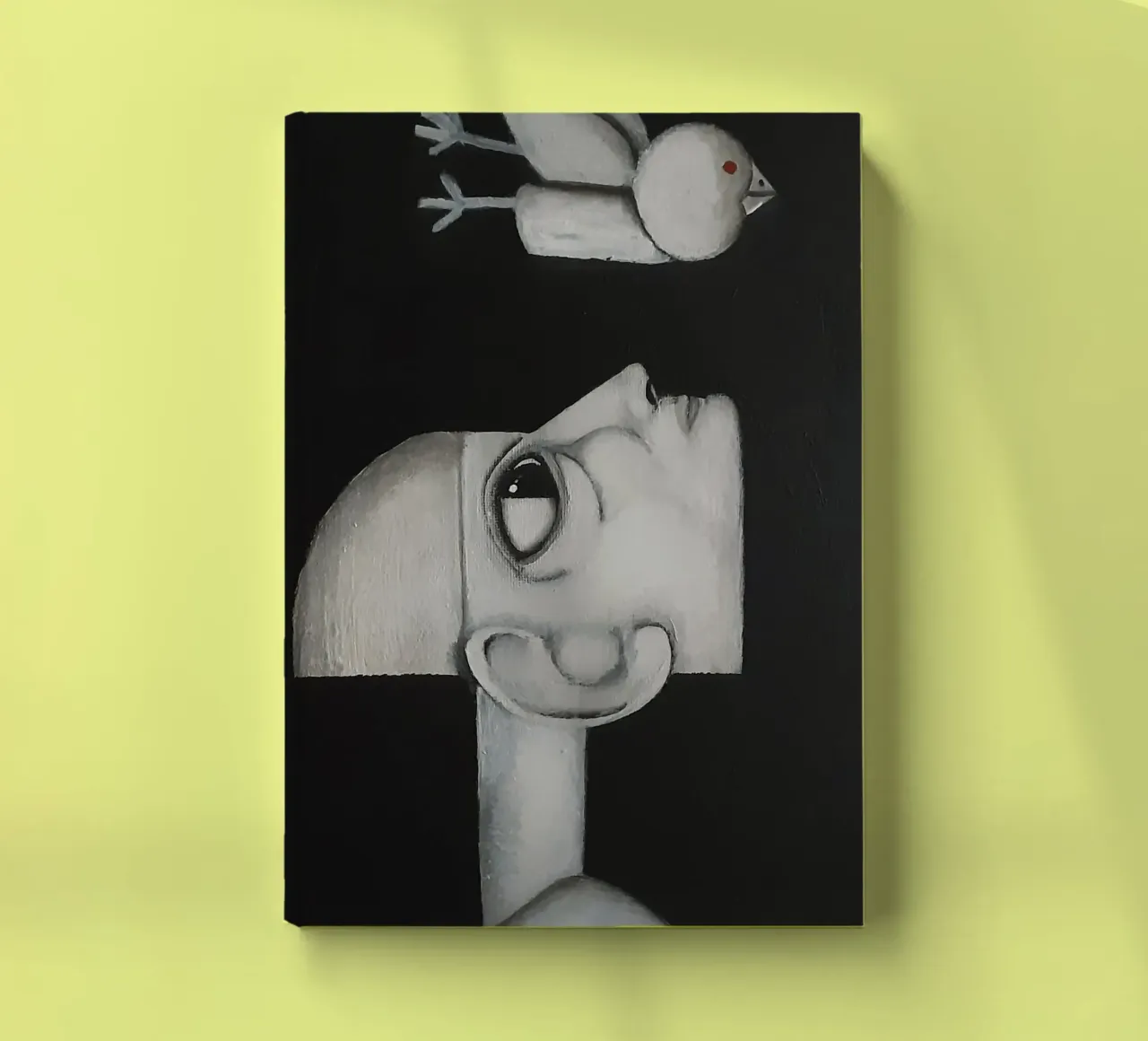 Man and Bird notebook by Leslie Greenrod