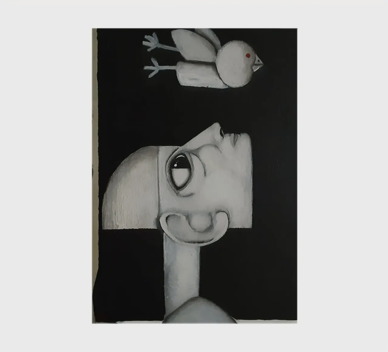 Man and Bird notebook by Leslie Greenrod