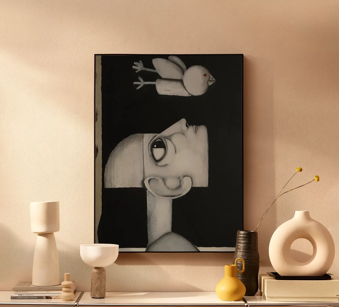 Man and Bird pannello forex da Leslie Greenrod