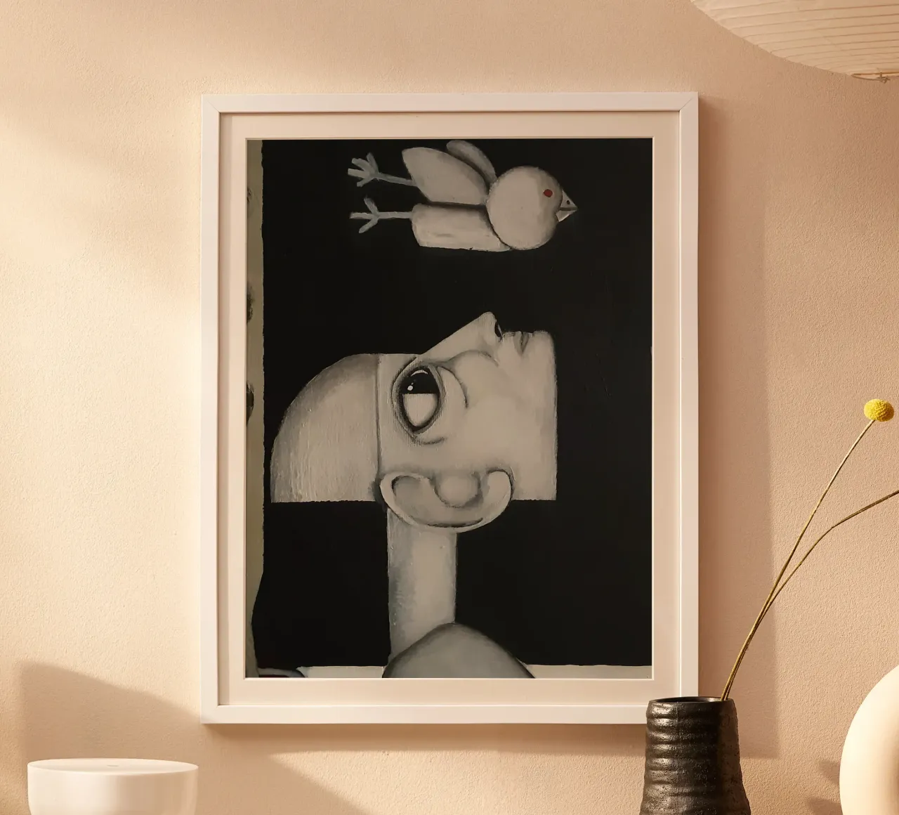 Man and Bird poster da Leslie Greenrod