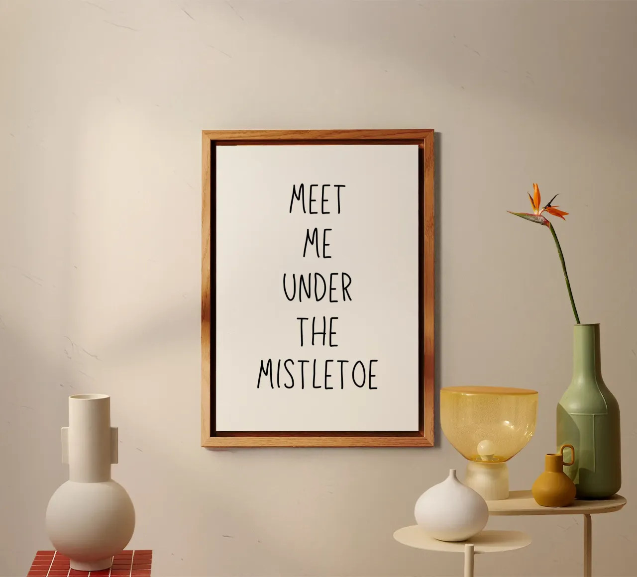 Meet me under the mistletoe alluminio dibond da HolidaysCandyWalls