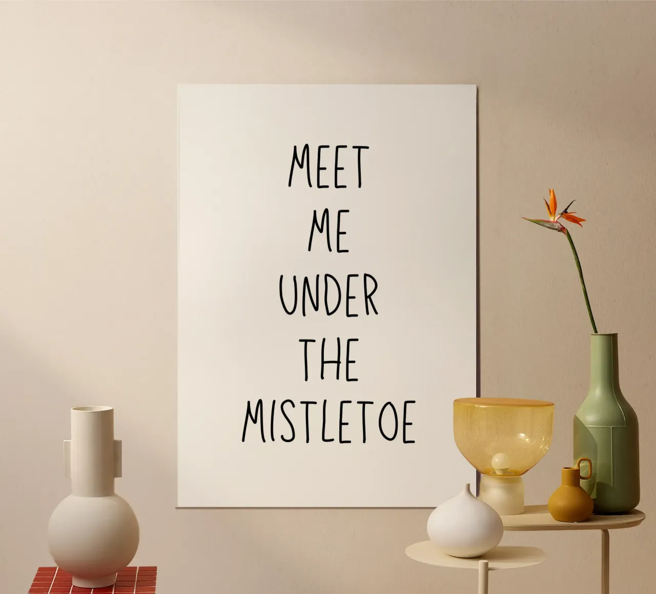 Meet me under the mistletoe carta hahnemühle da HolidaysCandyWalls