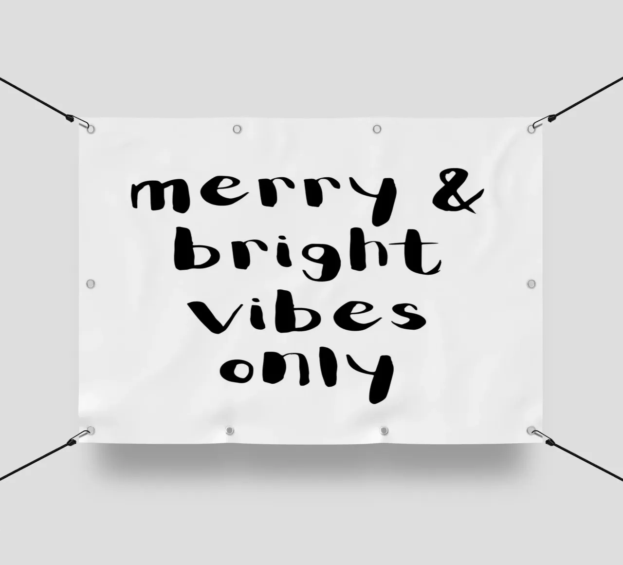 Merry & bright vibes only telo in pvc da HolidaysCandyWalls
