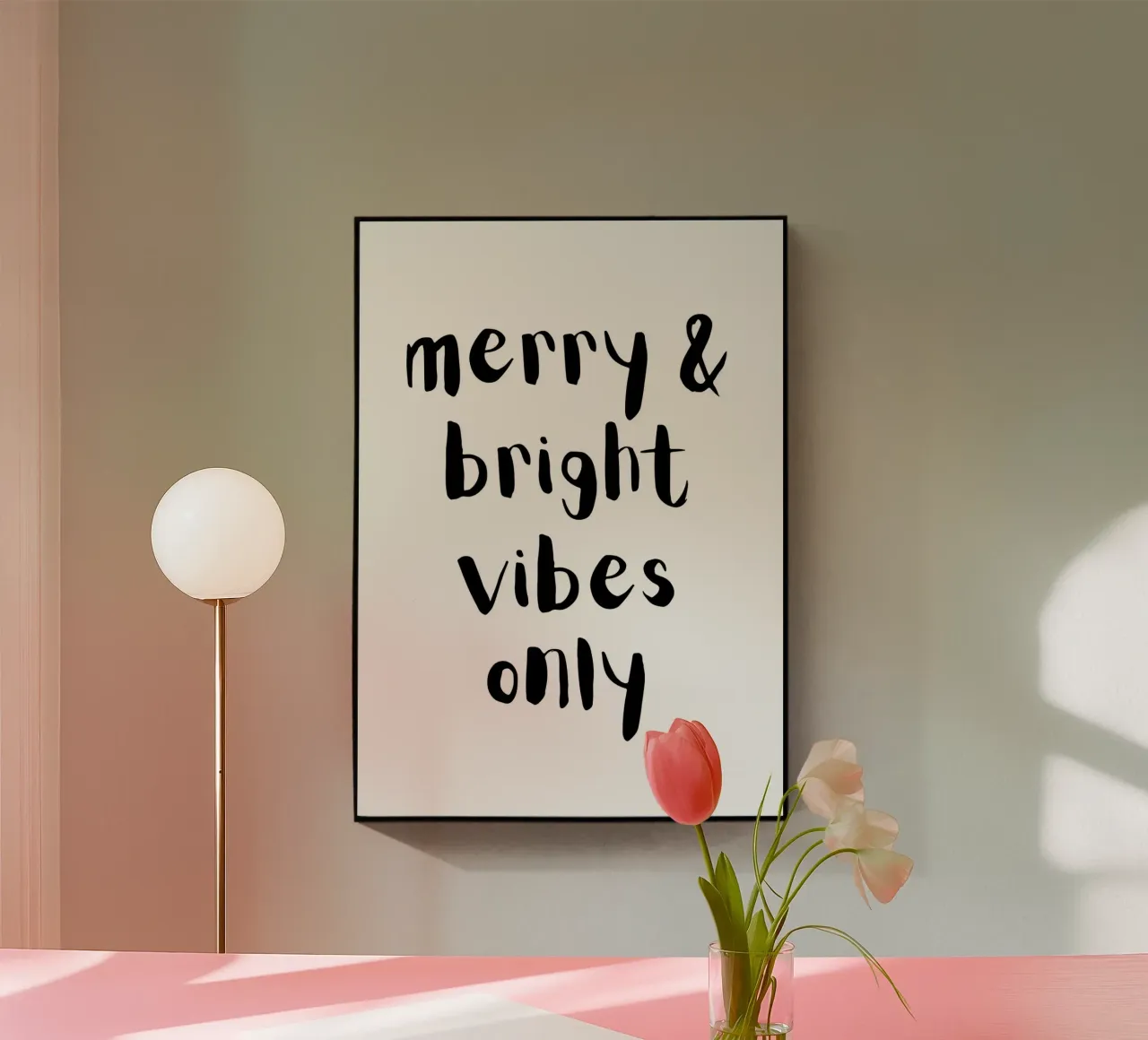 Merry & bright vibes only metacrilato de HolidaysCandyWalls