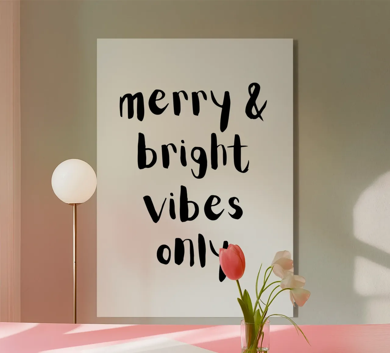 Merry & bright vibes only metacrilato de HolidaysCandyWalls