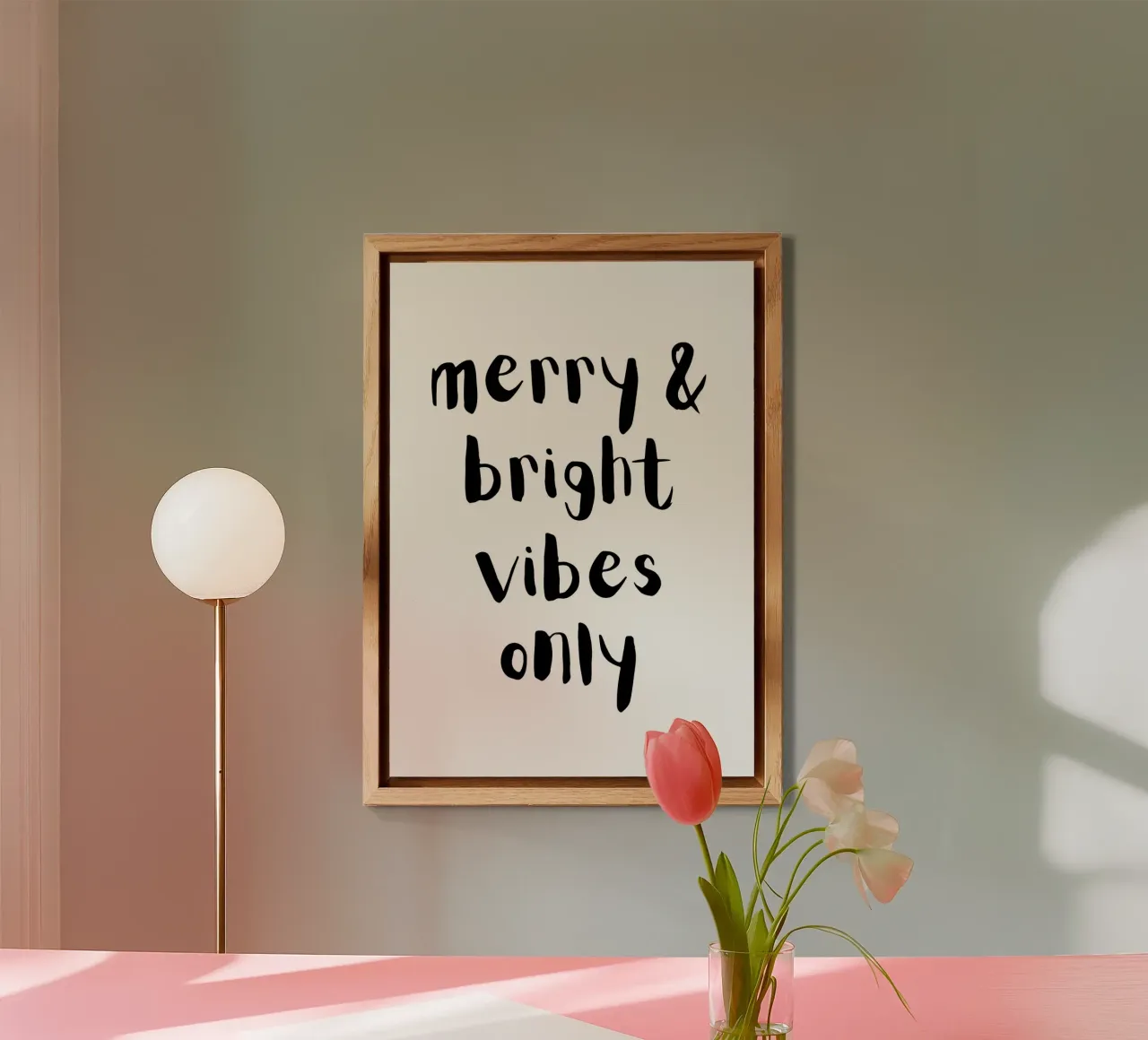 Merry & bright vibes only Alu-Dibond von HolidaysCandyWalls
