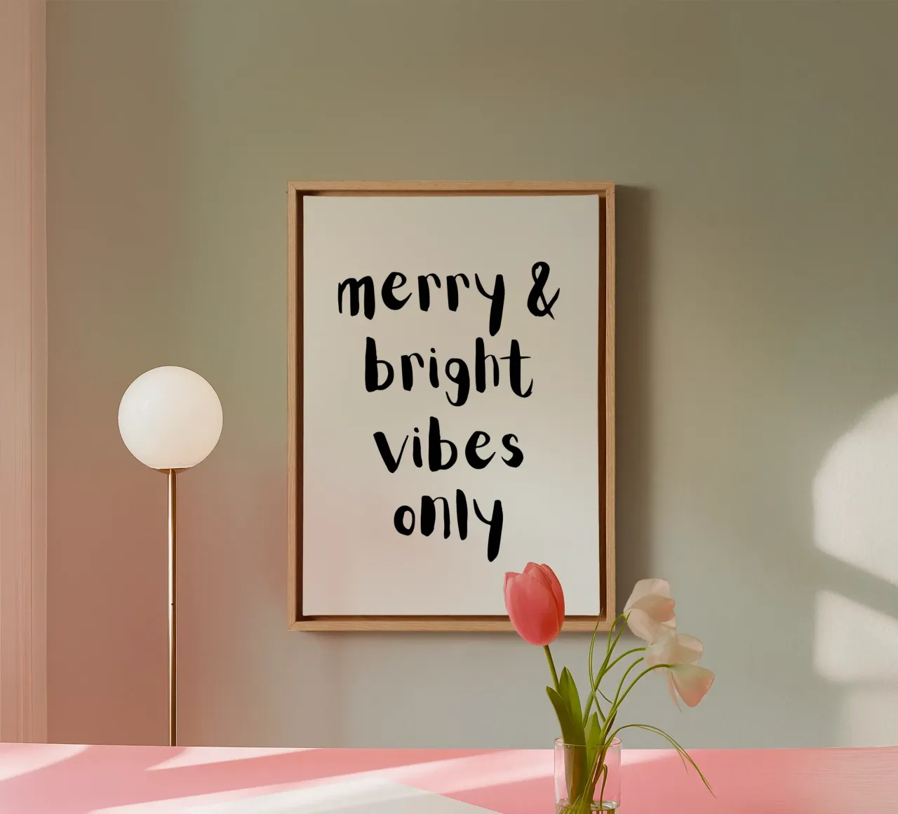 Merry & bright vibes only tela da HolidaysCandyWalls