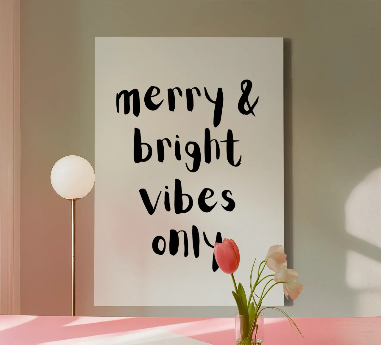 Merry & bright vibes only tela da HolidaysCandyWalls
