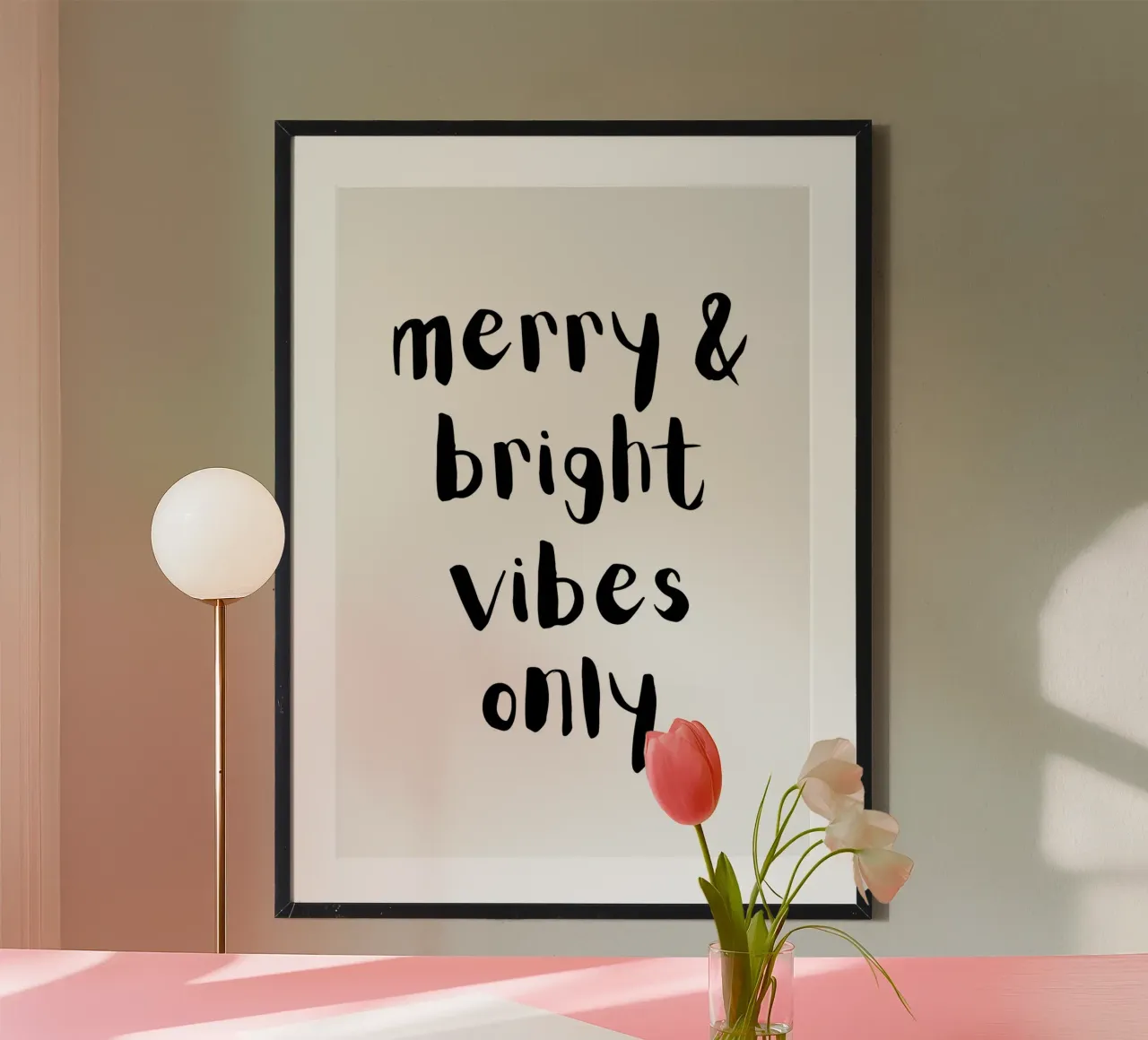 Merry & bright vibes only poster da HolidaysCandyWalls