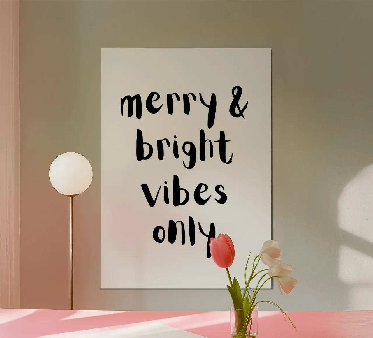 Merry & bright vibes only poster da HolidaysCandyWalls