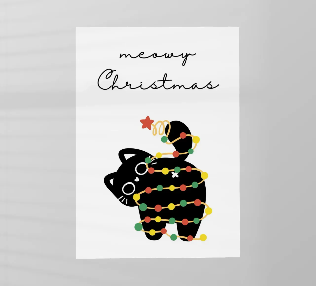 Meowy Christmas pellicola backlit da HolidaysCandyWalls