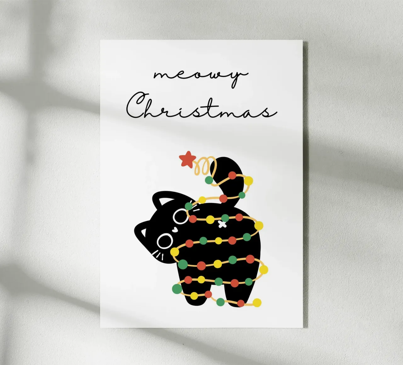 Meowy Christmas plexiglass da HolidaysCandyWalls