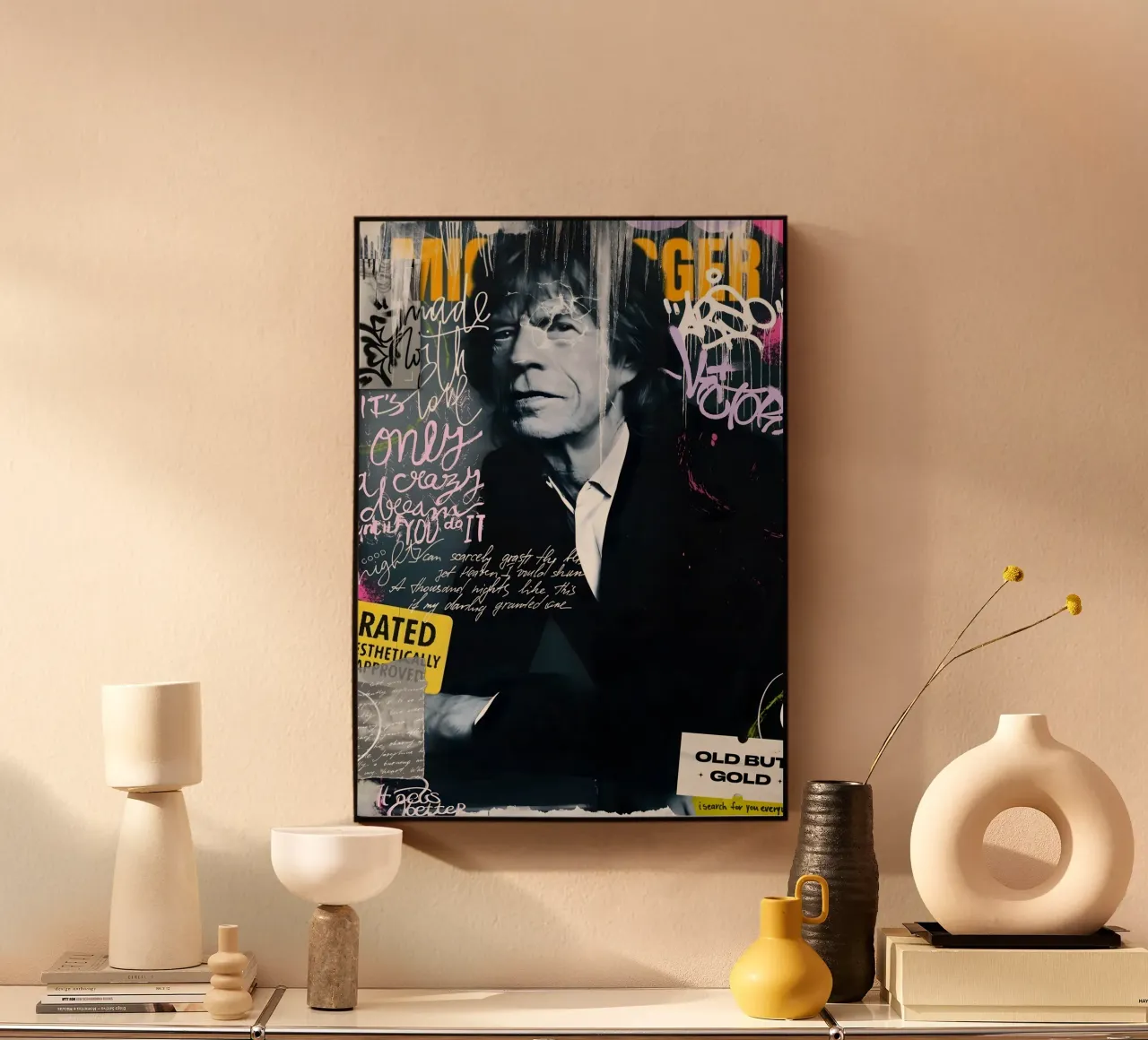 Mick Jagger alluminio dibond da Digital Street art