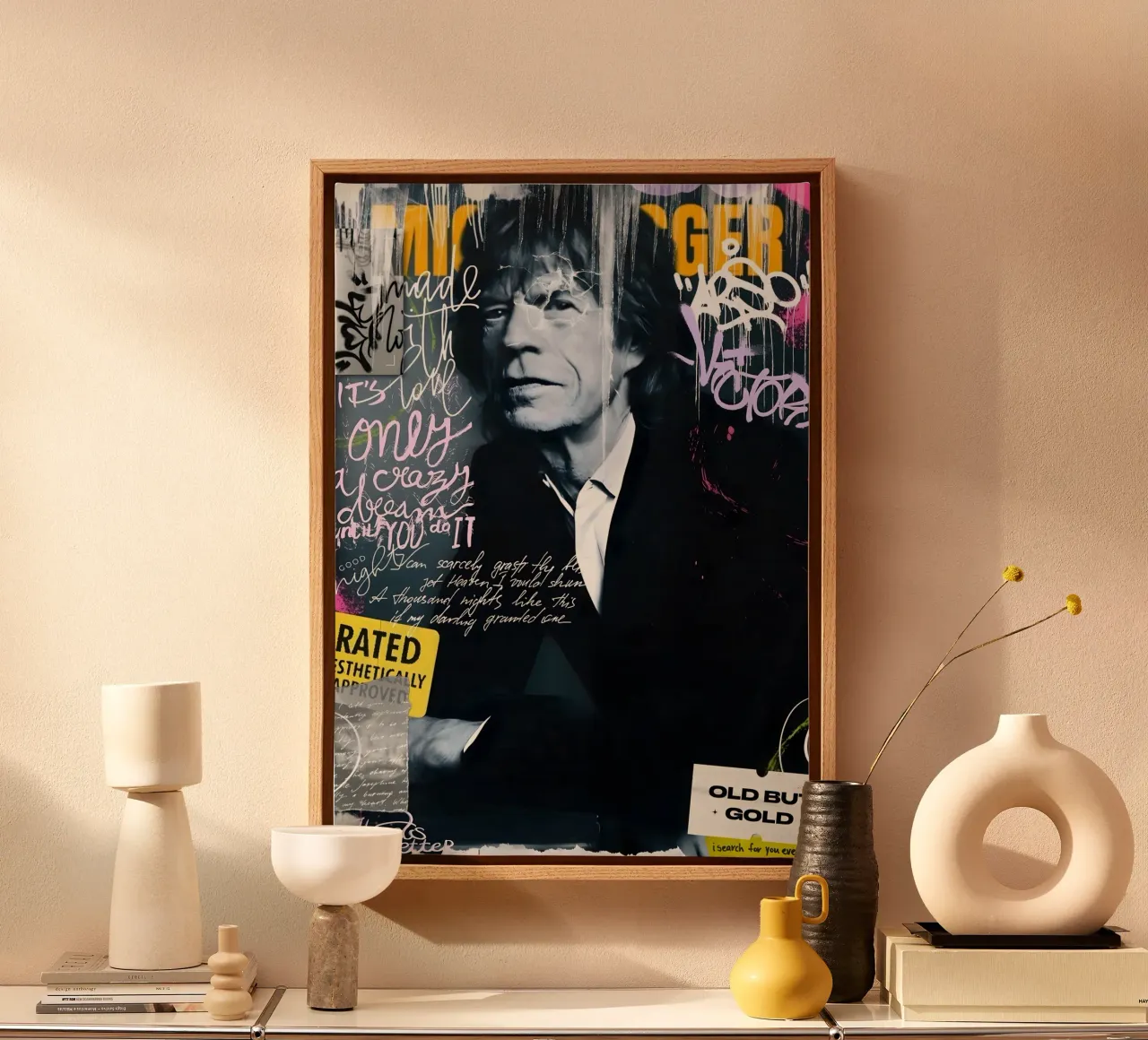 Mick Jagger tela da Digital Street art