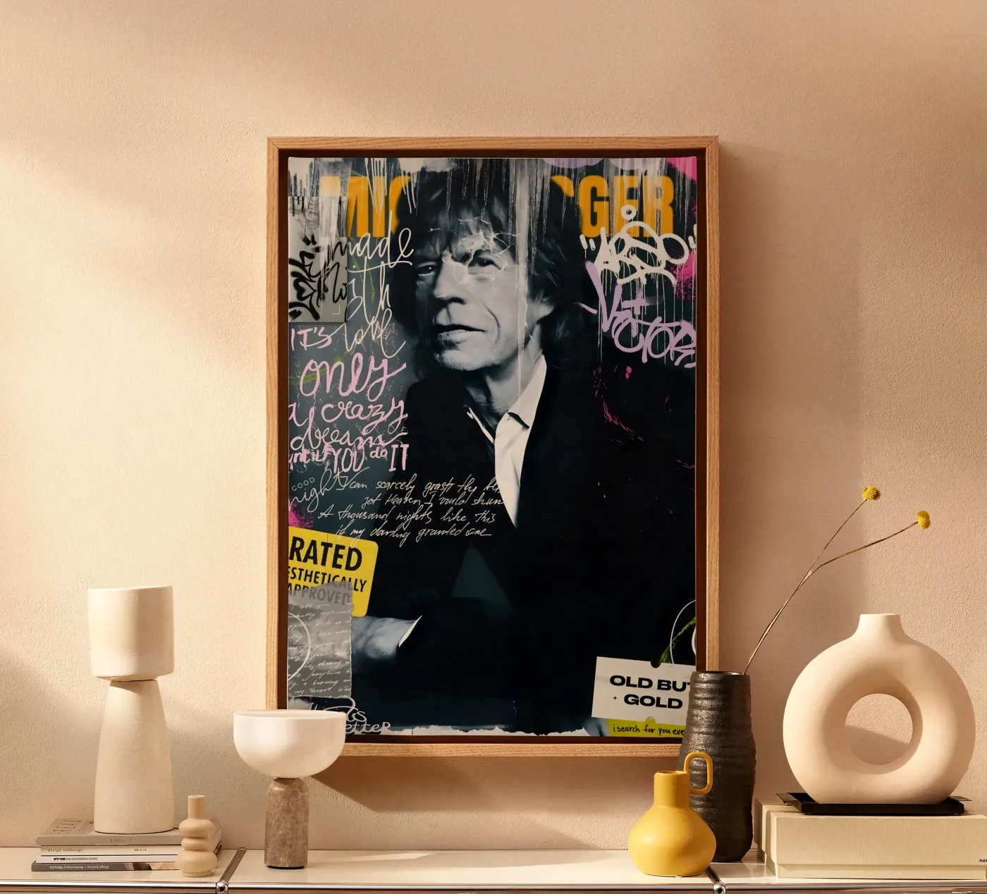 Mick Jagger tela da Digital Street art