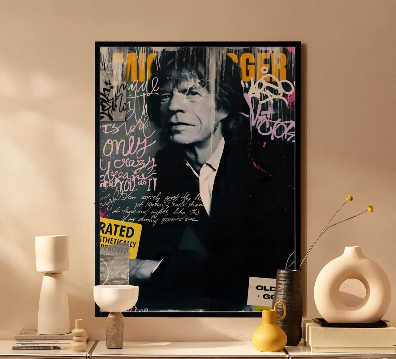 Mick Jagger carta hahnemühle da Digital Street art
