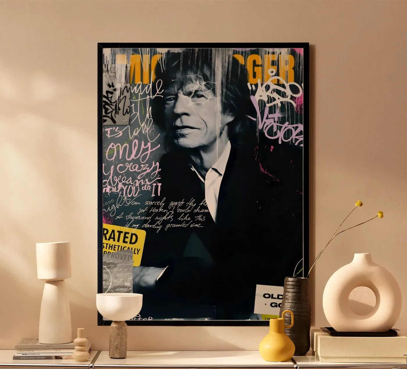 Mick Jagger poster da Digital Street art