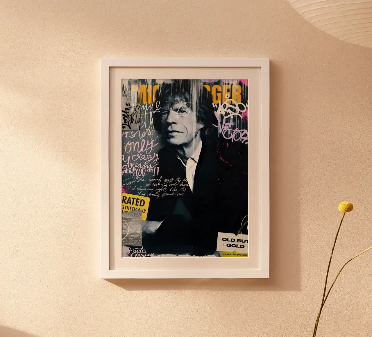 Mick Jagger carta hahnemühle da Digital Street art