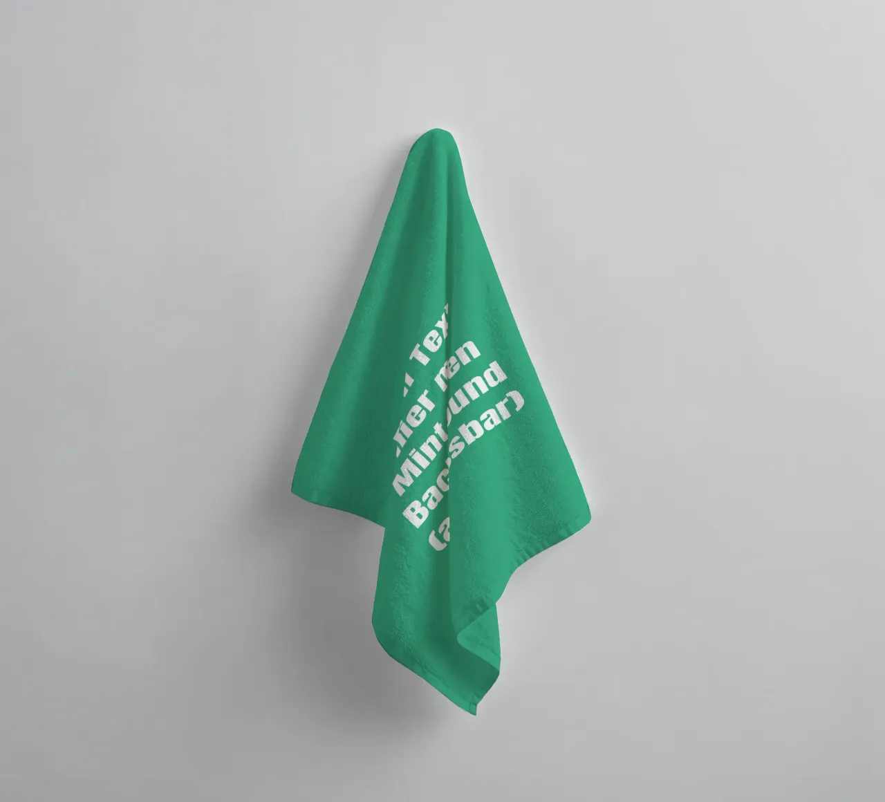 Mint background, customisable text towel by RB-Quotes