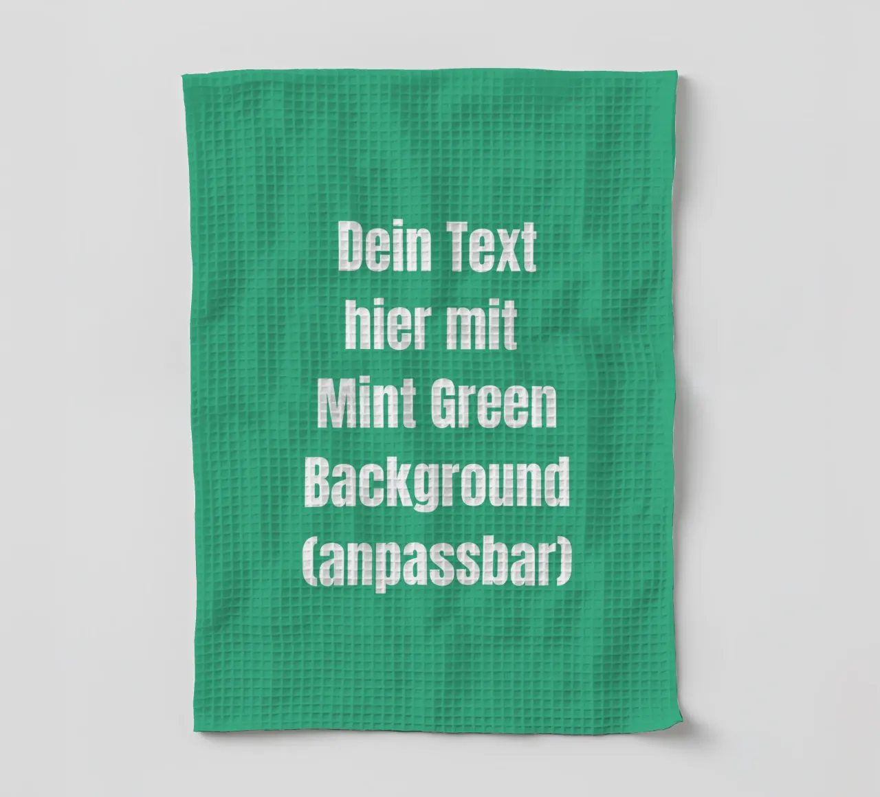 Mint background, customisable text tea towel by RB-Quotes