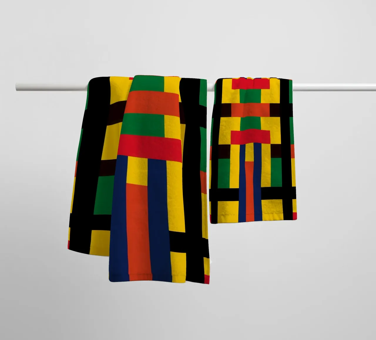 Kente pattern from Ghana | Modern design interpretation towel by Autofocus