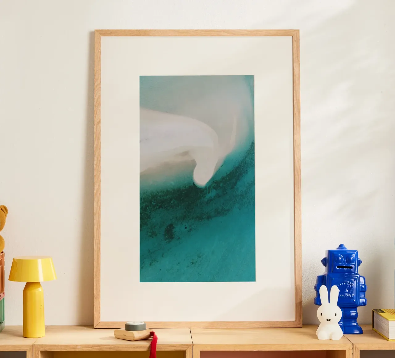 Above view of Sandbanks and island carta hahnemühle da artshop