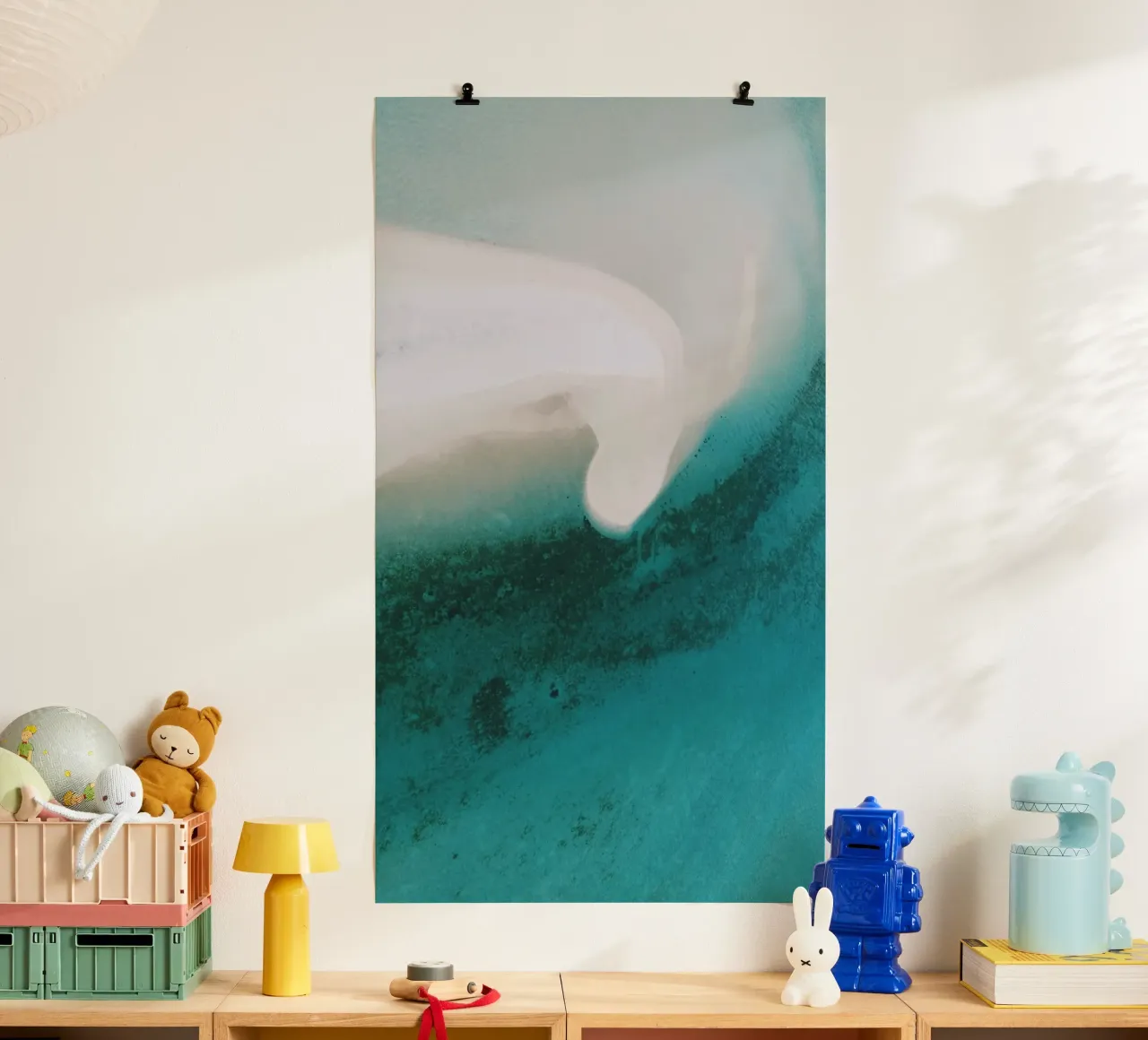 Above view of Sandbanks and island carta hahnemühle da artshop