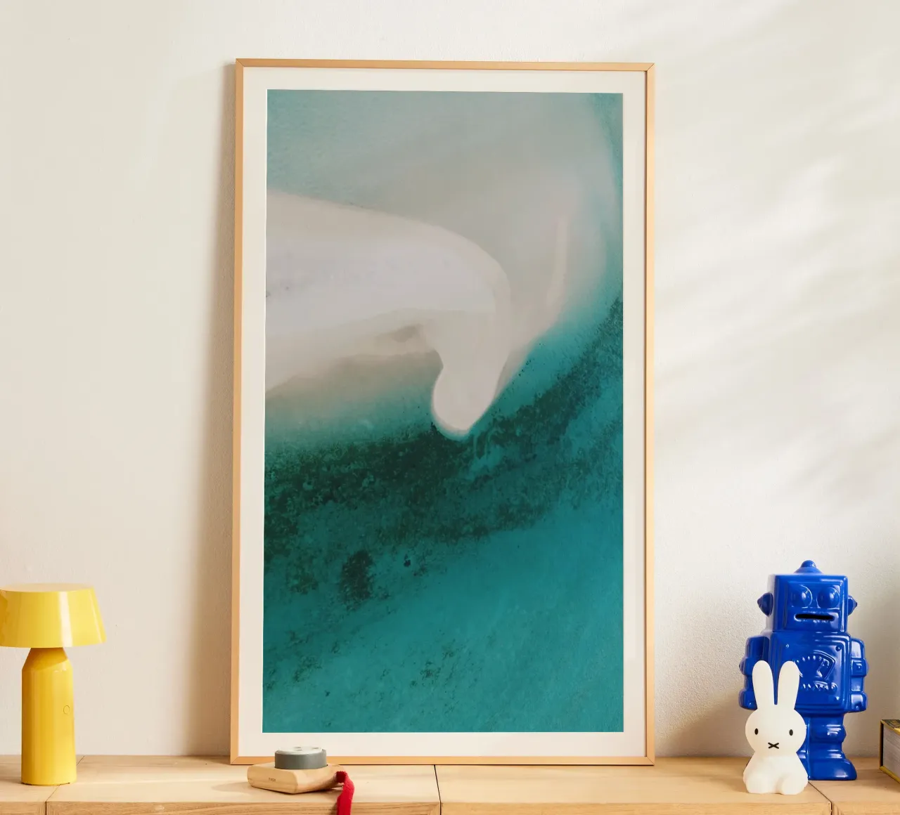 Above view of Sandbanks and island carta hahnemühle da artshop