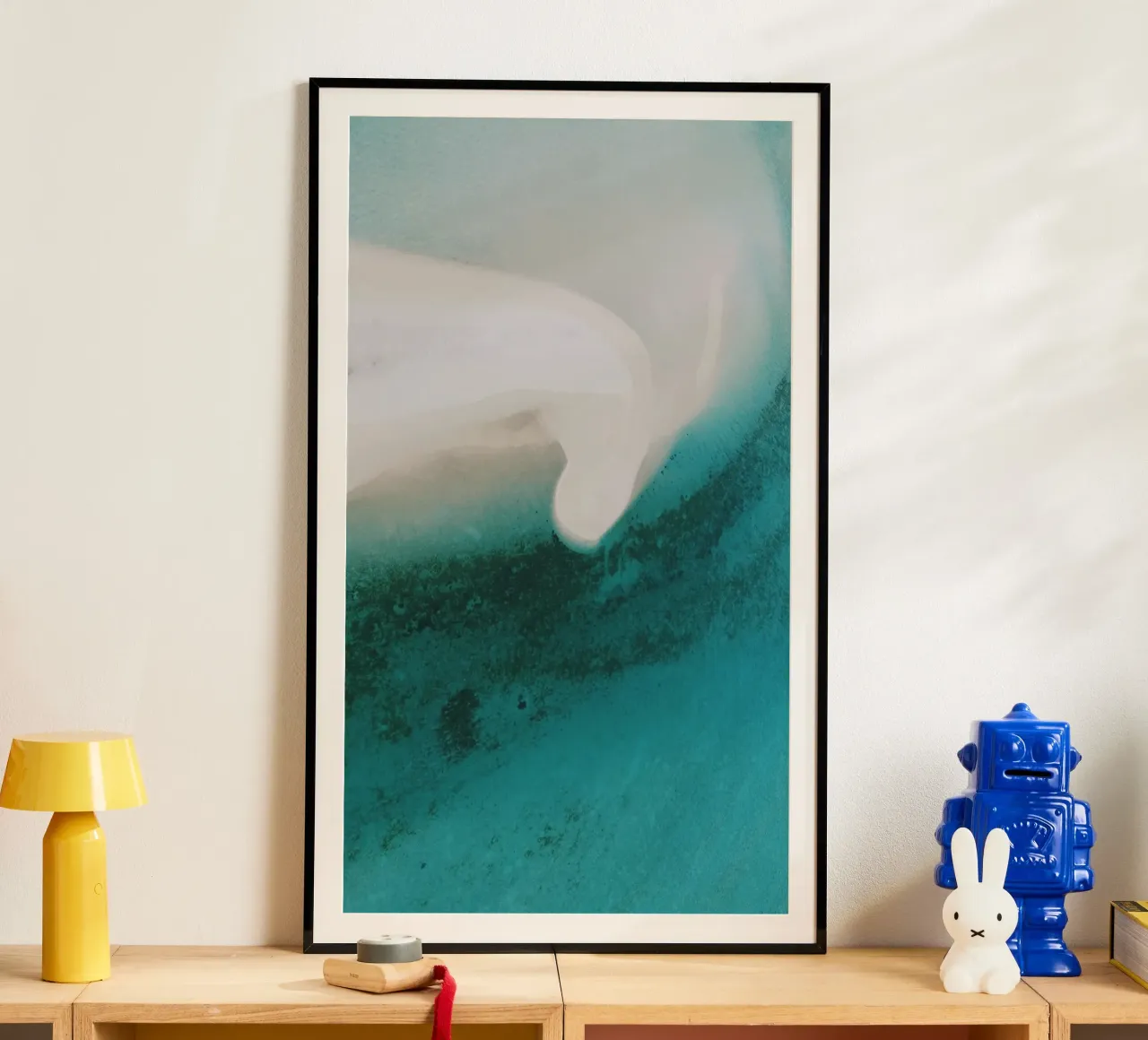 Above view of Sandbanks and island carta hahnemühle da artshop
