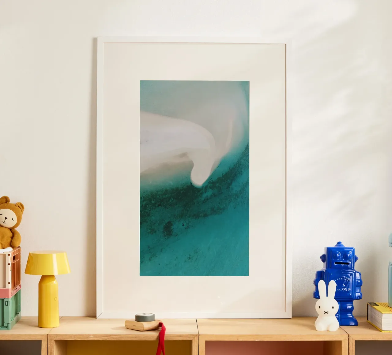 Above view of Sandbanks and island carta hahnemühle da artshop