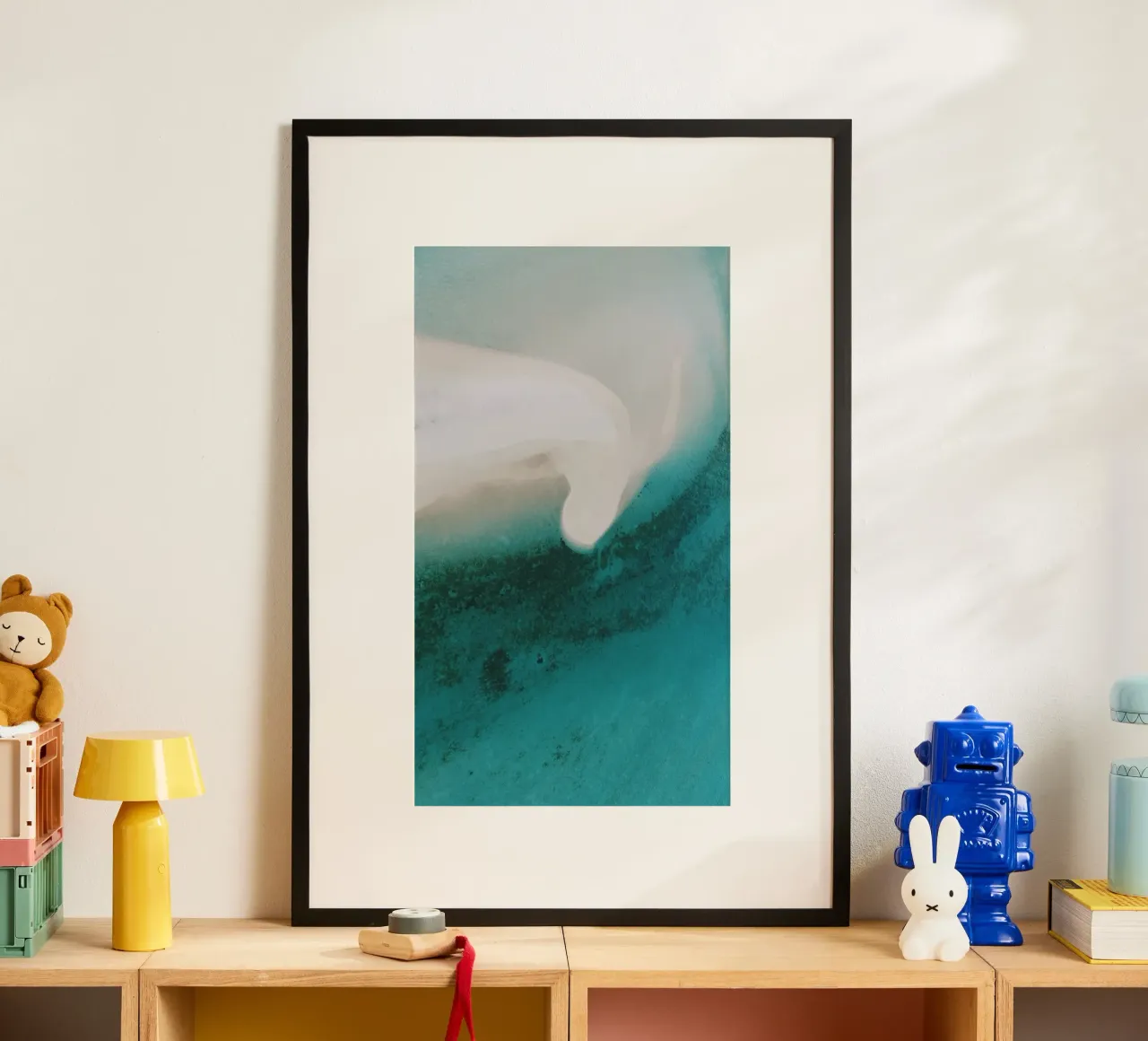 Above view of Sandbanks and island carta hahnemühle da artshop