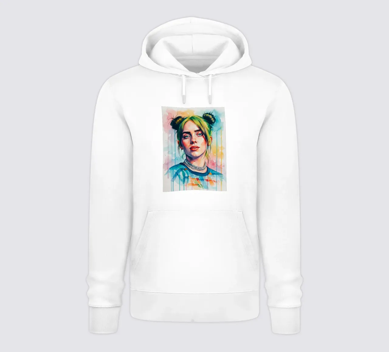 L'arte colorata di Billie Eilish felpa con cappuccio da Kalis