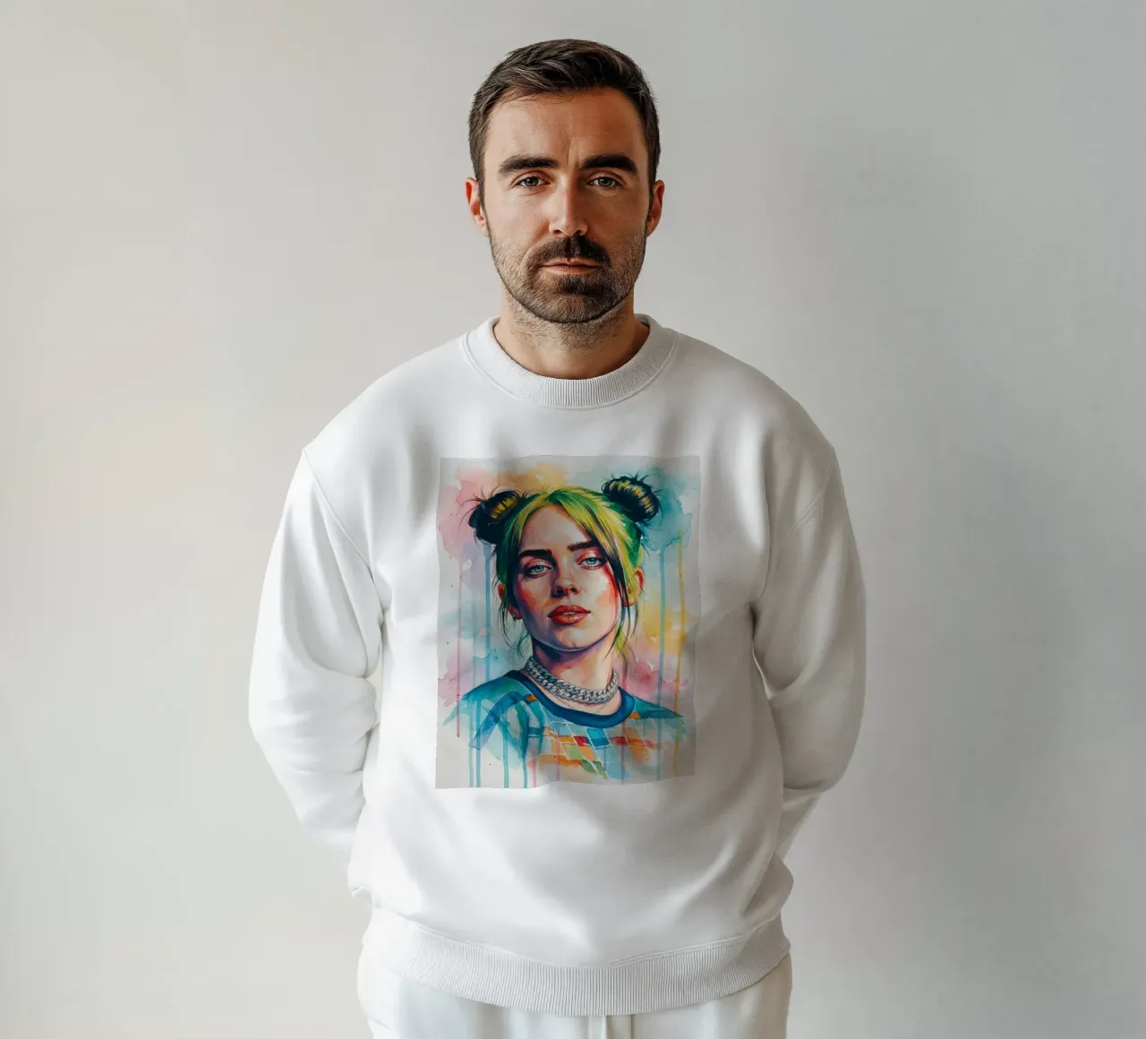 L'arte colorata di Billie Eilish felpa da Kalis